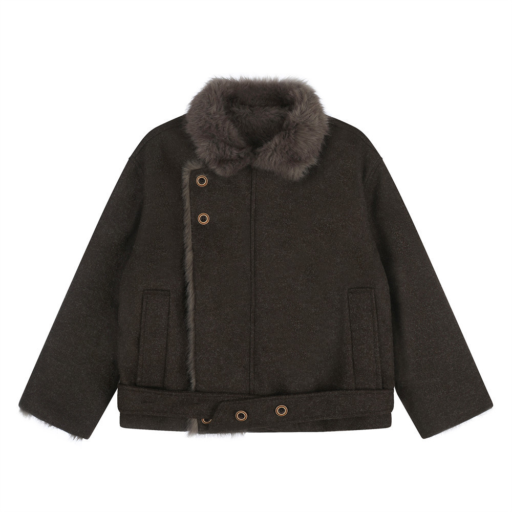 Imitation rabbit fur lapel fur jacket — image 8