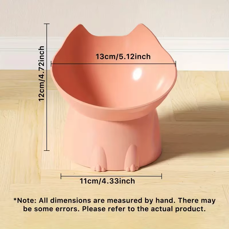 Comedor Elevado WhiskerWare para Gatos con Borde Inclinado y Protección de Cuello, Plástico Antideslizante contra Derrumbes para Alimentación Canina Segura — imagen 2