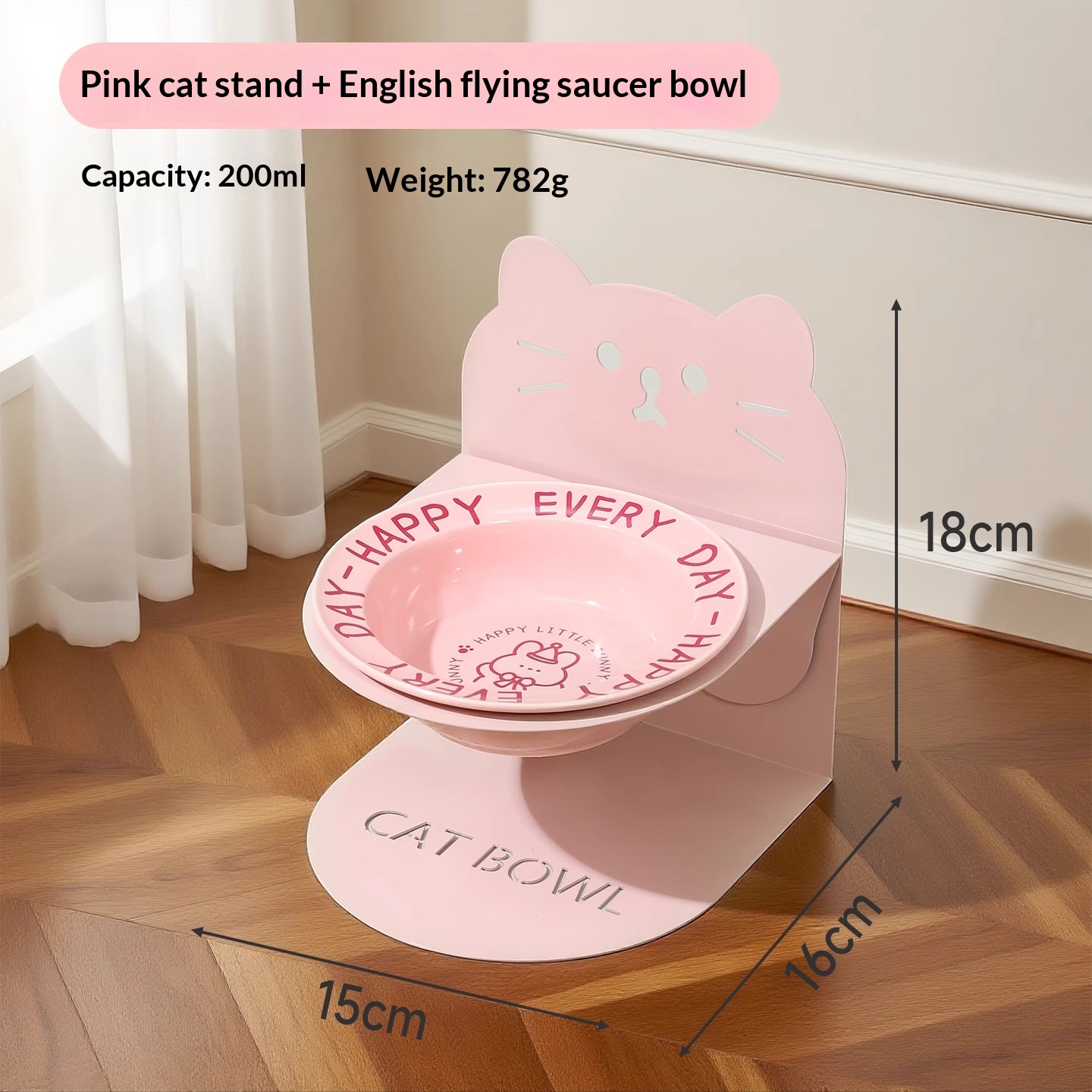 Comedor de Cerámica para Gatos con Piezas Altas y Magnético, Protección para la Columna Cervical — imagen 5