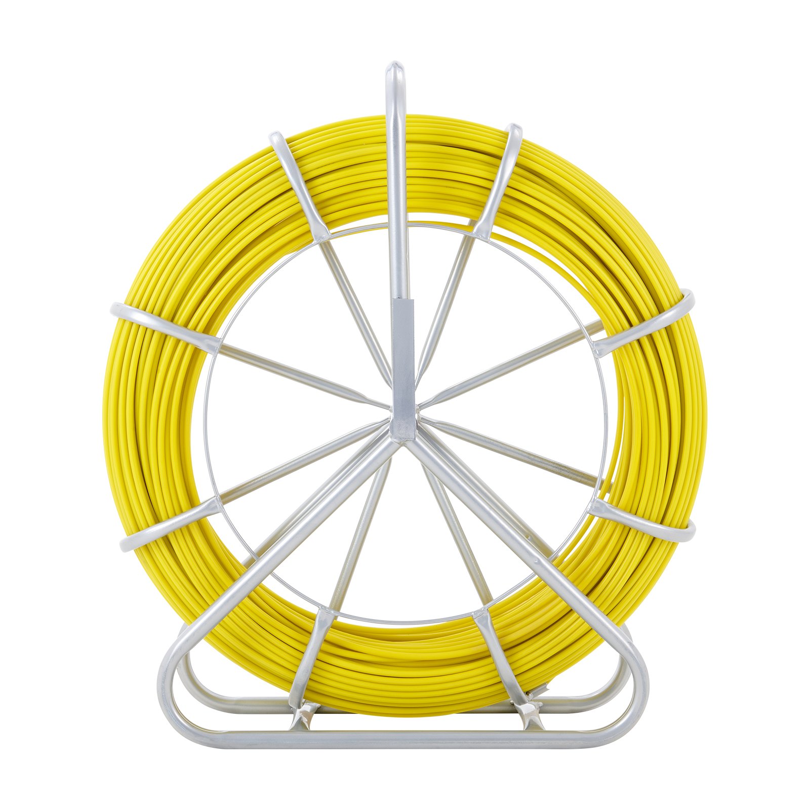 Tubo de Pescador VEVOR de Fibra de Vidrio, 492 pies, Accesorio para Cable con 3 Cabezas de Extracción y Soporte de Rueda de Acero, Herramientas para Pesca en Muros y Conduits Eléctricos No Conductores — imagen 5