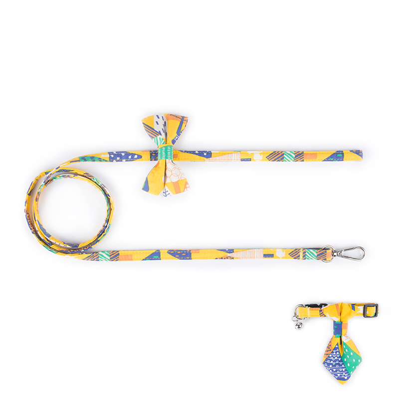 Flowers Printing New Small Fresh Korean Version Leash Cotton Teddy Bear Leash Dog Leash — image 2