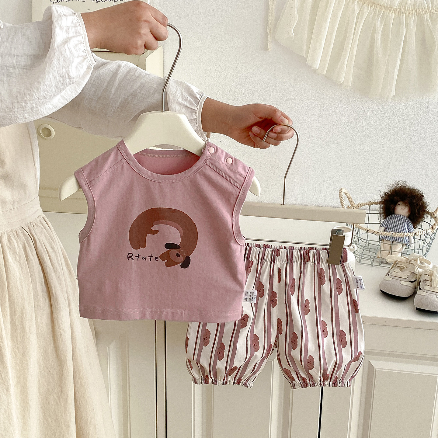 Children's Dog Vest Two-Piece Set Birthday Boy Baby Outdoor Romper — image 7