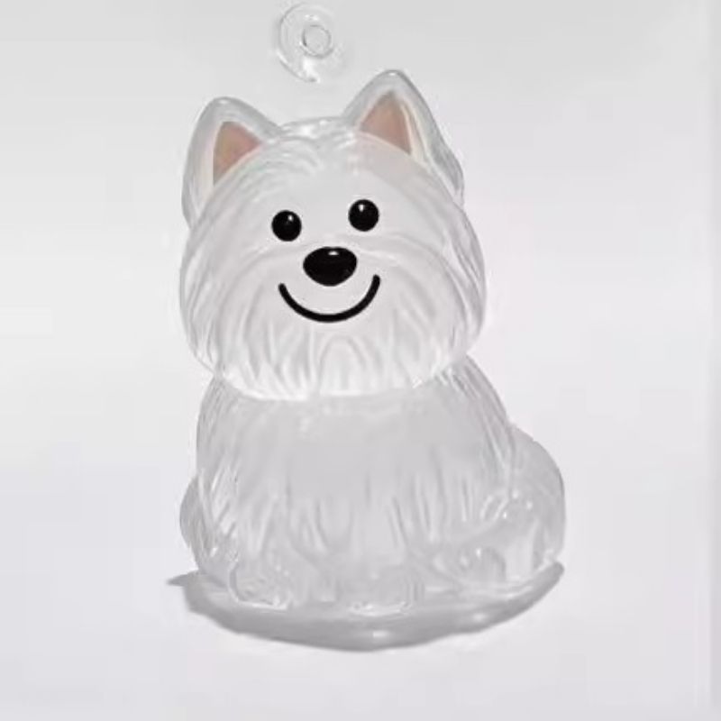 A transparent DIY pet hair memorial keychain box, a sweet keepsake for dog lovers — image 1