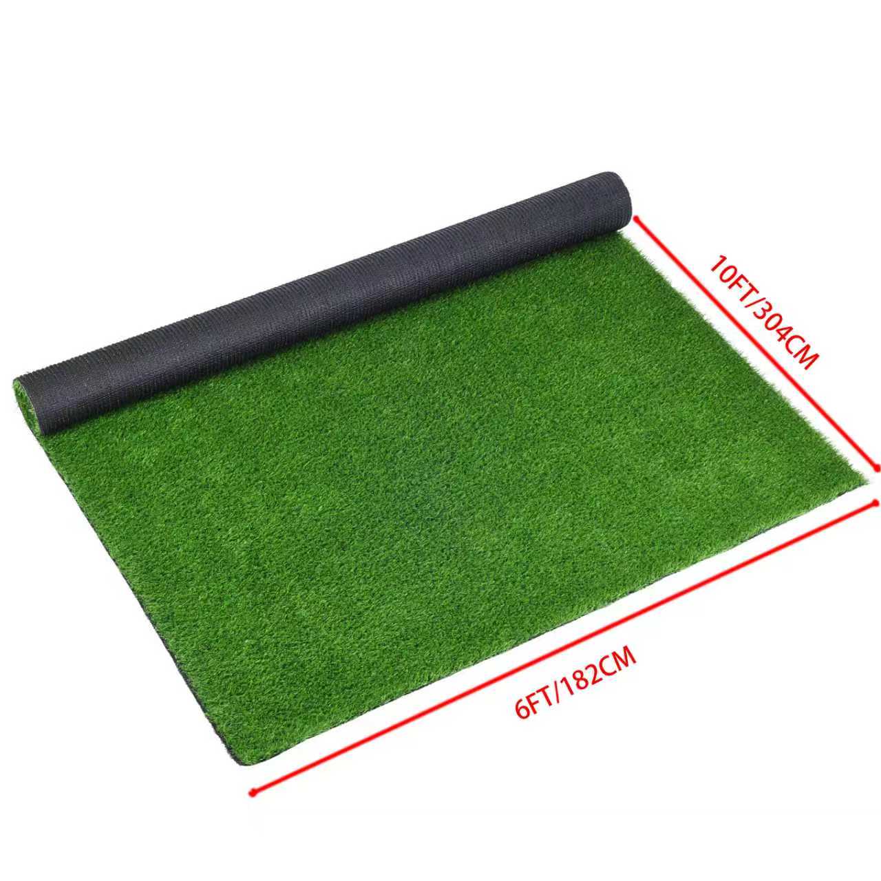 6FTX10FT Outdoor Artificial Grass Runner Rug, Thick Realistic Fake Grass Roll Decor Patio Balcony Garden Lawn, Dog Pets Turf Drain Mat, 0.78 Pile Height — imagen 5