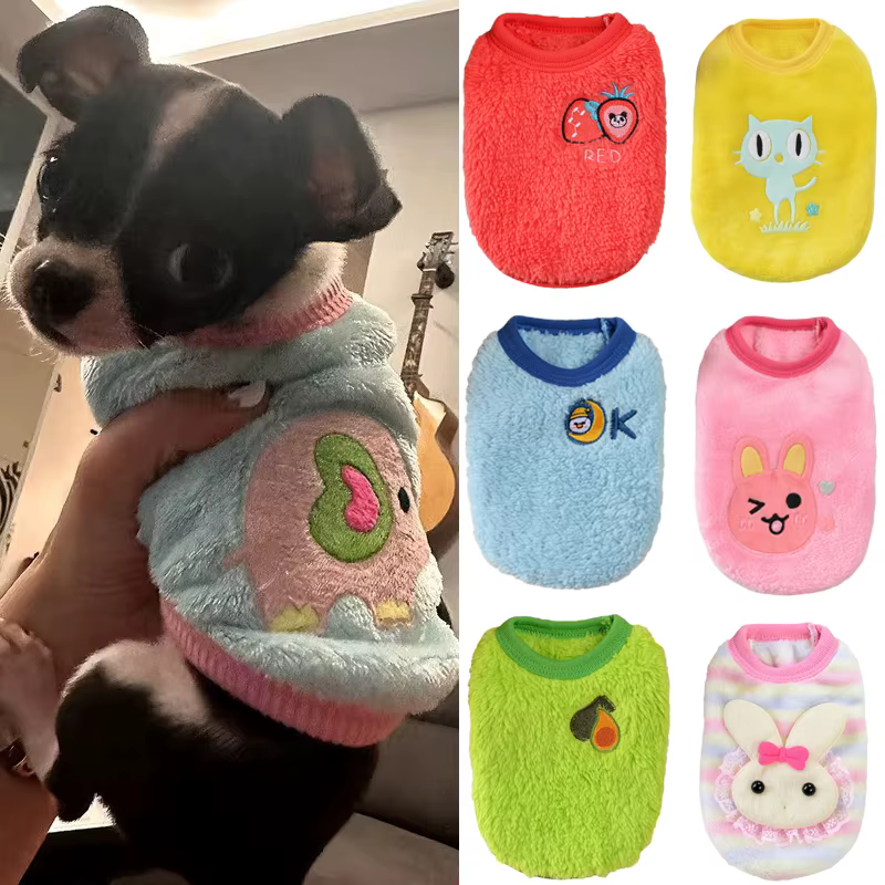 Chaquetas de invierno para perros pequeños: Sweater de taza de té con diseño divertido para cachorros y mascotas — imagen 1