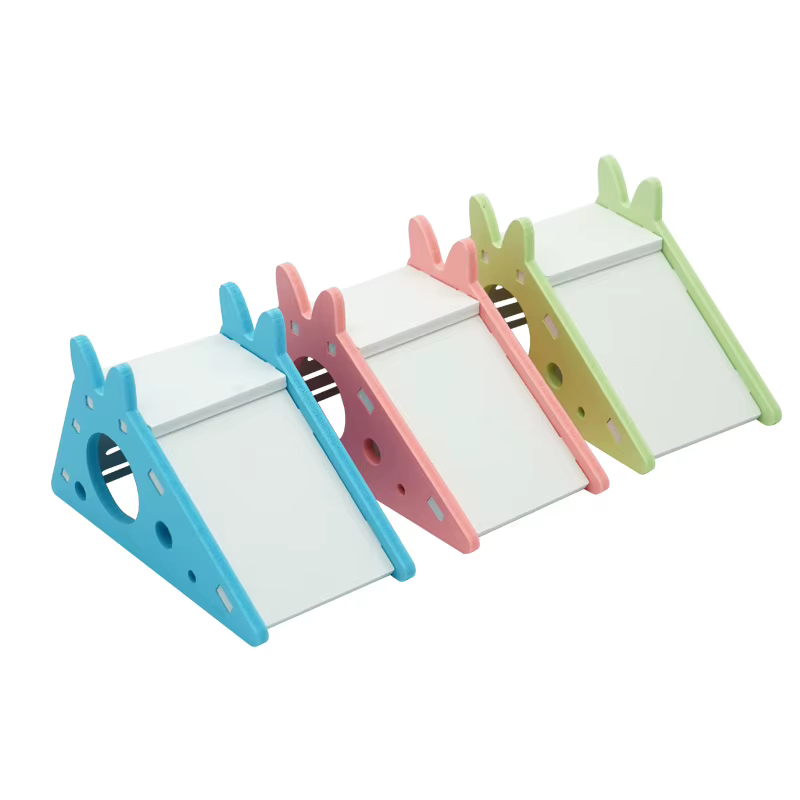 Juguetes de Deslizamiento para Aves y Roedores - Casa de Escondite para Hamsters, Pájaros y Conejos con Escaleras y Pasaje de Madera — imagen 5