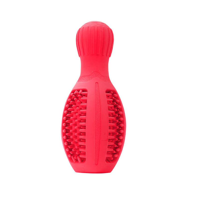 Pet Molar Toy Rubber Hollowed Out Bowling Ball Toy Vocal Gnawing Interaction — image 5