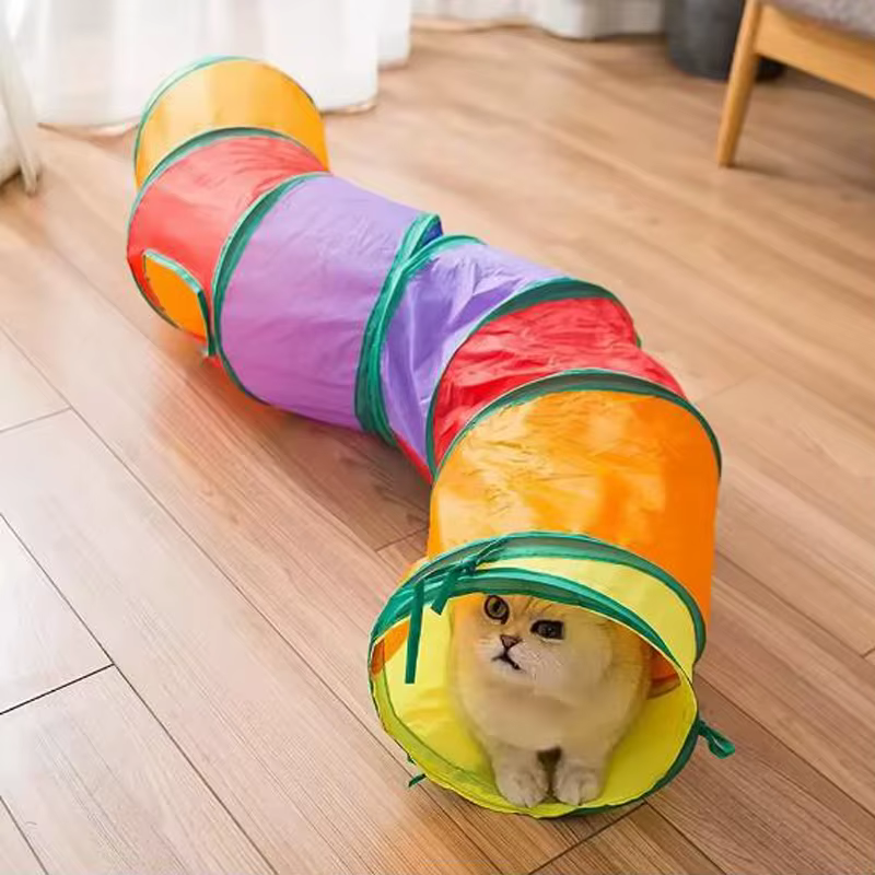 Túnel de Gato Juguete Colapsable para Actividad Mental y Escondite para Mascotas Felinas y Perros Pequeños Indoors y Outdoors — imagen 6