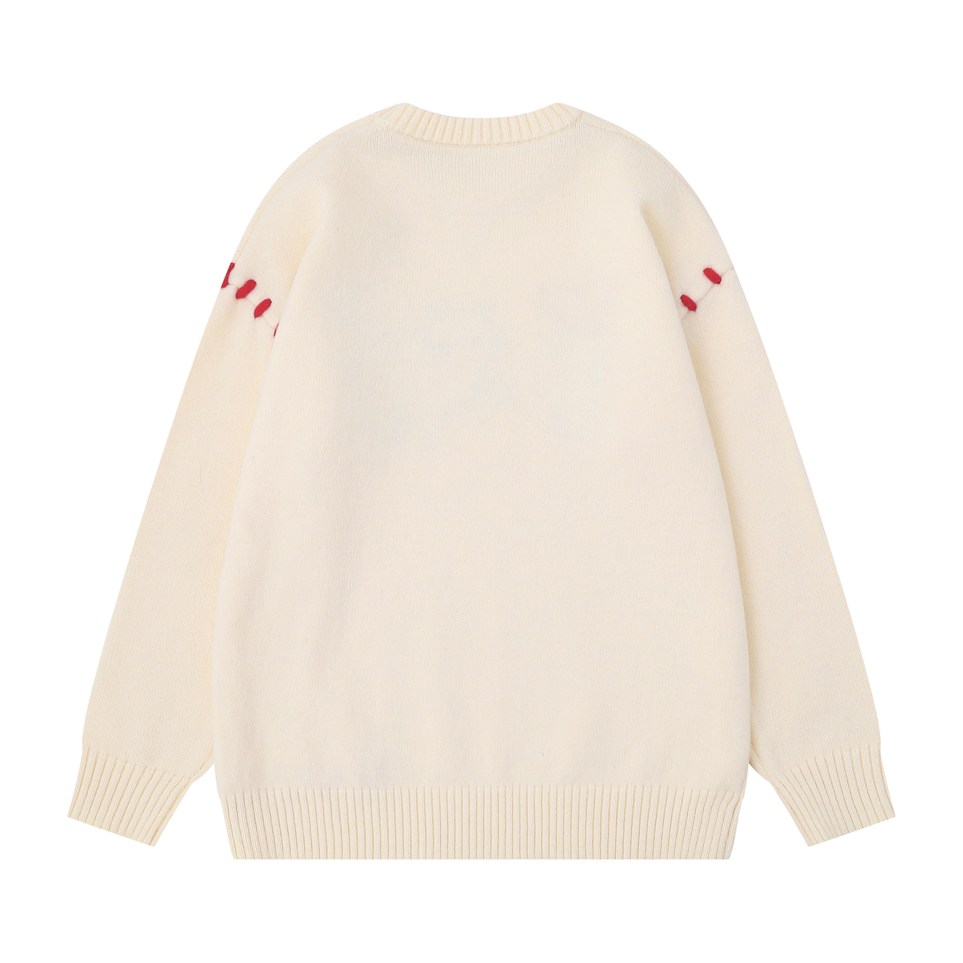 Checkered cat patch embroidered sweater — image 3