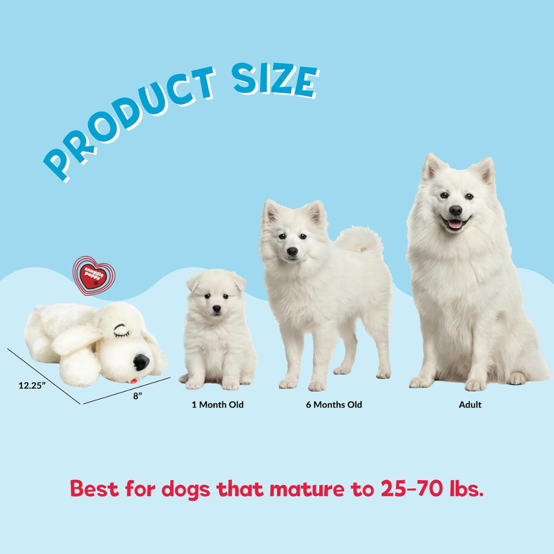 Peluche de Ritmo Cardíaco para Perros, Sentido Real de Latigazo Cardíaco, Ayuda al Sueño y Consuelo para Cámaras de Compra y Entrenamiento en Casa con Paquete de Calor, Diseño Plush Crema Suave — imagen 1