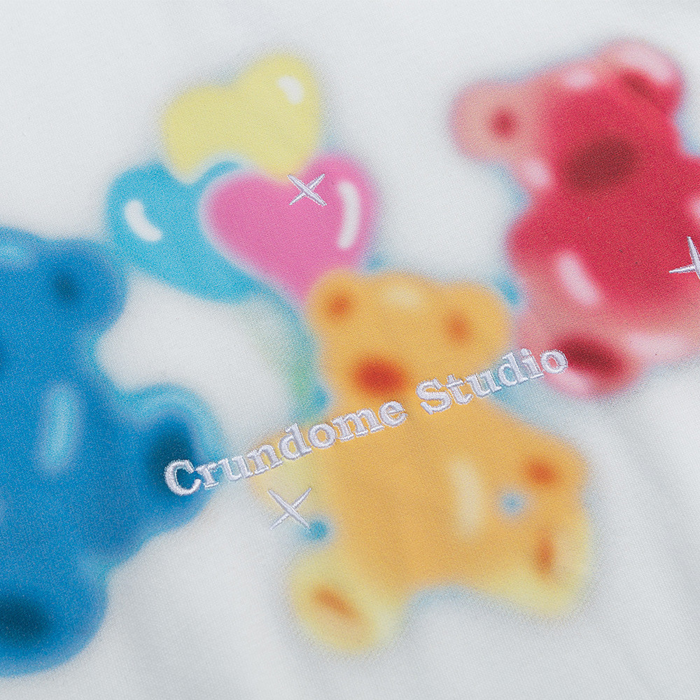 Cartoon teddy bear printed hooded sweatshirt — image 4