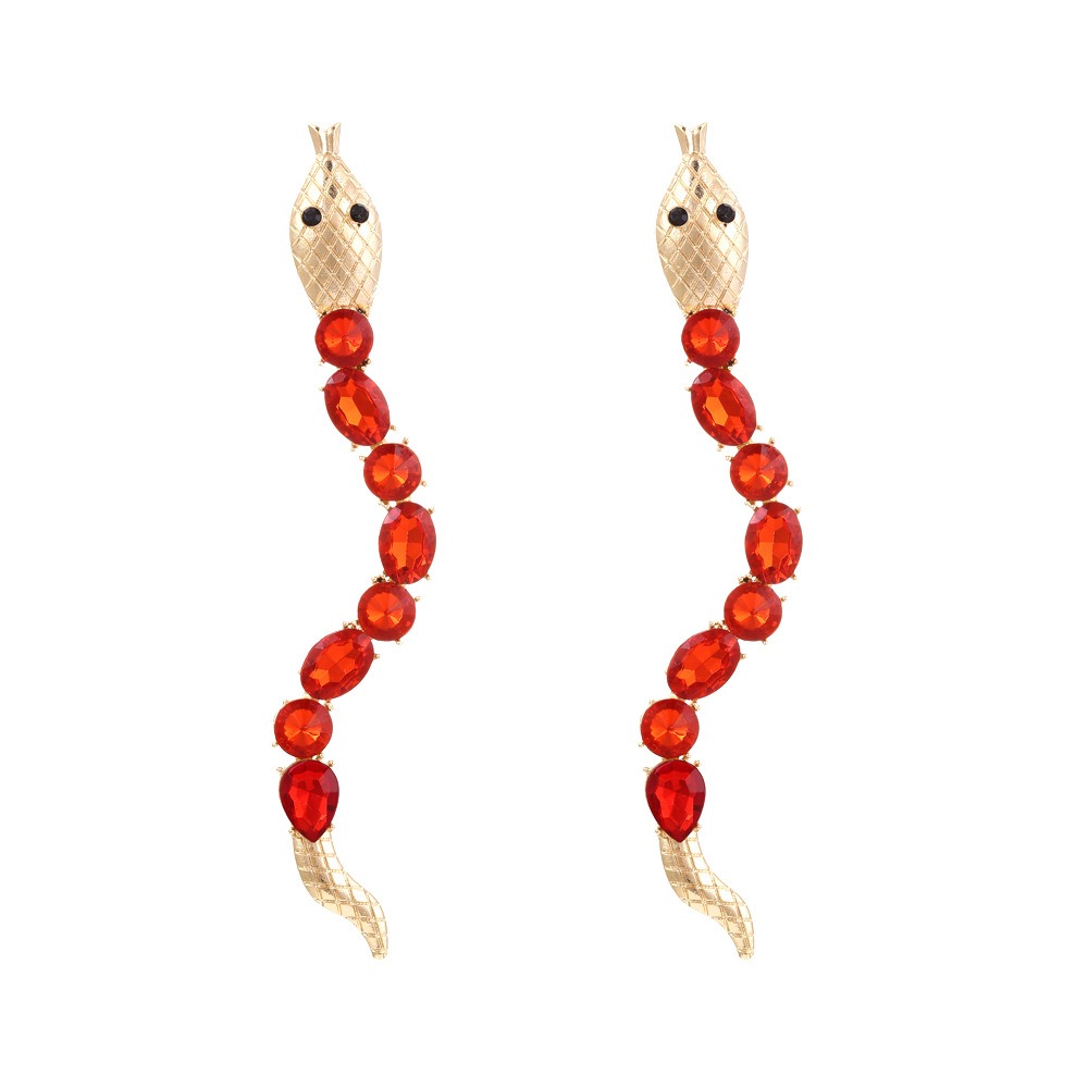 Auriculares de serpiente colorida en forma de diamante, estilo elegante y ligero para mujeres — imagen 7