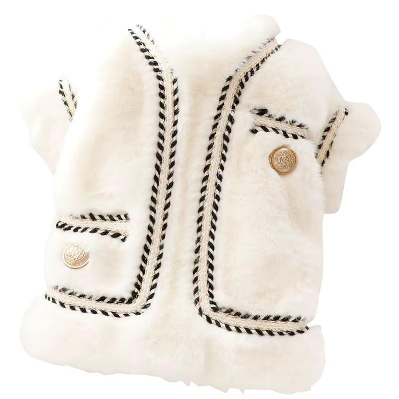 Luxury Dog Clothes Autumn Winter Thick Cat Princess Cotton Sweater Coat Cat Pomeranian Schnauzer Puppy Costume Yorkshire Pugs — image 5