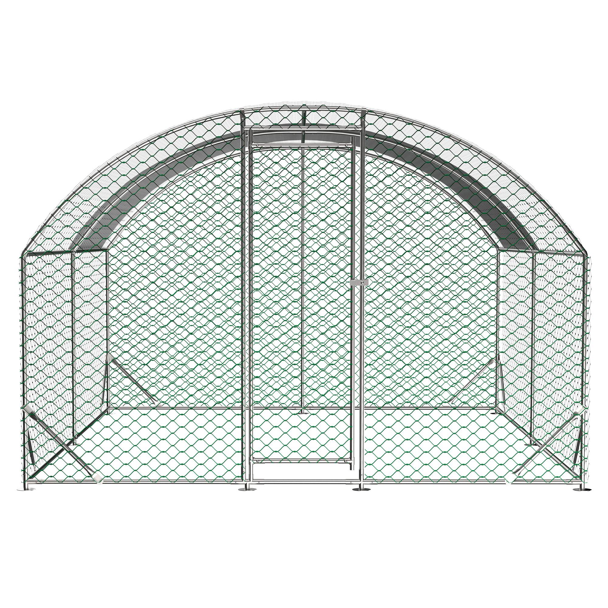 Large Chicken Coop Metal Chicken Run With Waterproof And Anti-UV Cover, Dome Shaped Walk-in Fence Cage Hen House For Outdoor And Yard Farm Use, 9.84 X 13.12 X 6.56 Ft — imagen 4