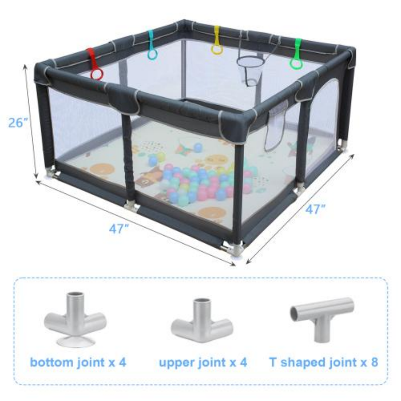 Corral de Tela para Bebé con Cerca Desmontable, Uso Interior y Exterior, Universal para Niños y Mascotas — imagen 1