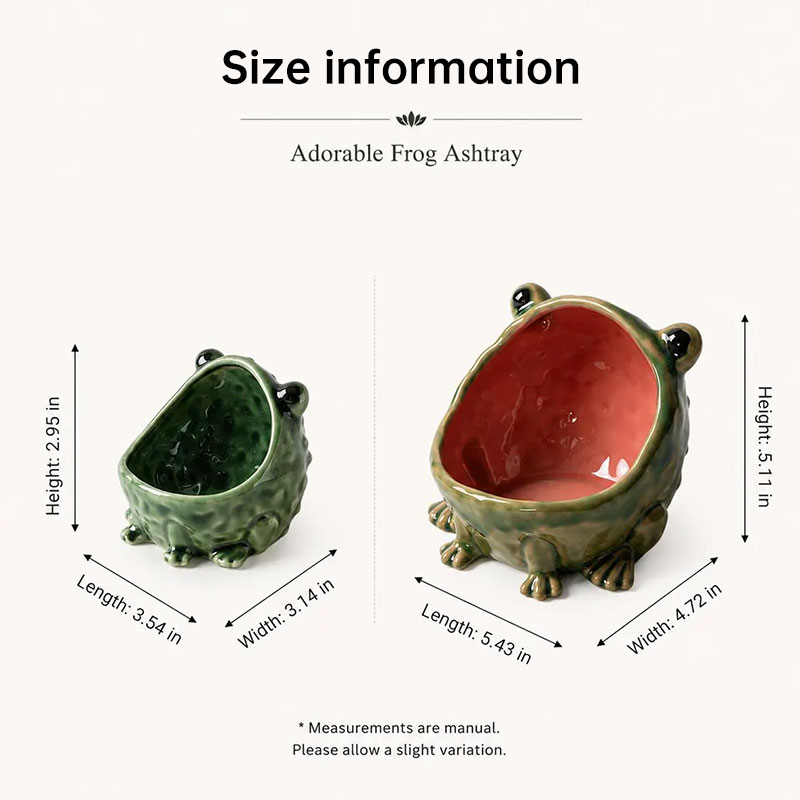 Cute Ceramic Frog Storage Bowl – Animal Figurine Key Candy Organizer, Home Desktop Decor — image 9
