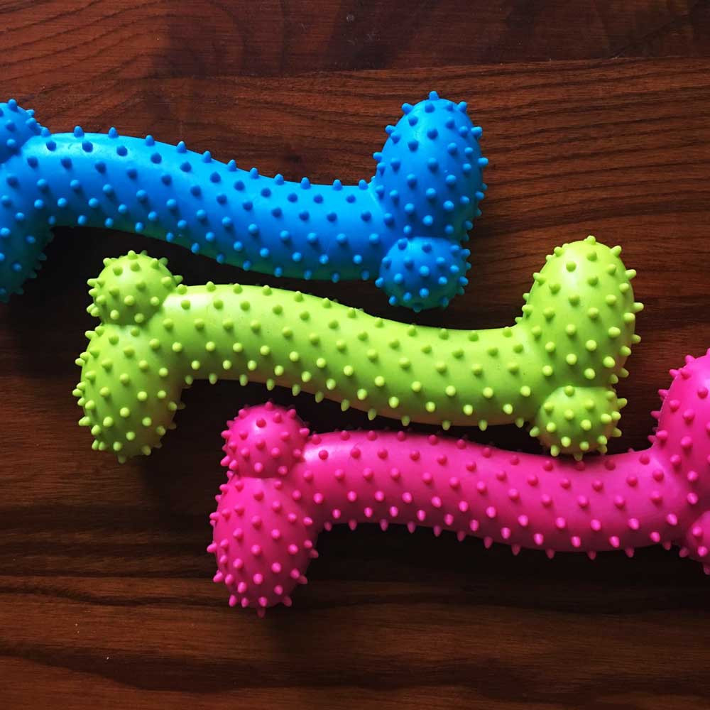 Pet Product Rubber Dog Toy with Thorn Bone Rubber Molar Teeth Pet Toy Dog Bite Resistant Molar Training Grinding Teeth Toys — image 2