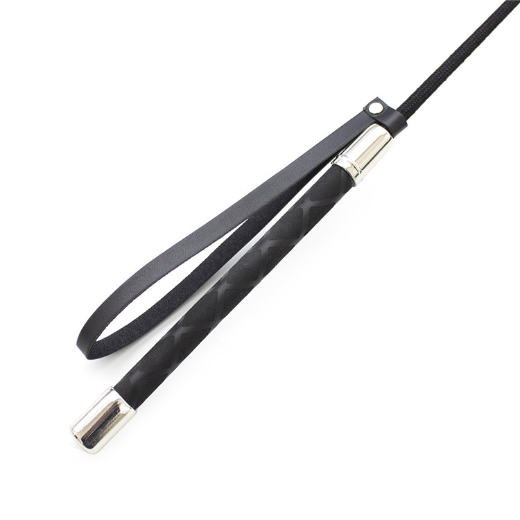 Horse Riding PU Leather Riding Whip Fun Supplies Straight Whip Pointer Slave — image 4