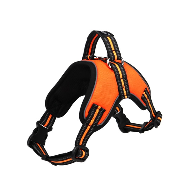 Arnes de Perro Respirable Seguro Reflectante Vestido para Perros Sin Tirar Cinturón de Control Ajuste para Perros Medianos y Grandes — imagen 9