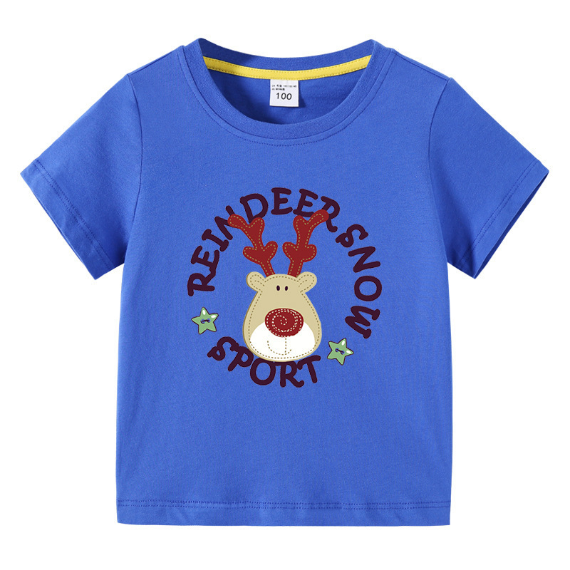 Christmas Deer Children's Summer Clothes Short Sleeves — image 4