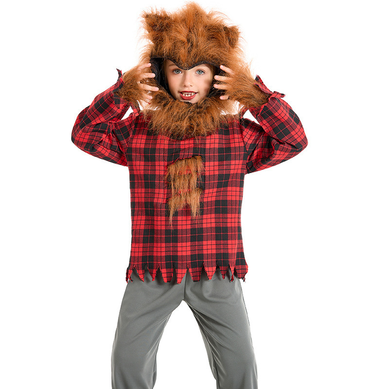 Halloween Kids' Costume Animal Werewolf Outfit for Boys and Girls, Cosplay Big Bad Wolf and Little Red Riding Hood — image 4
