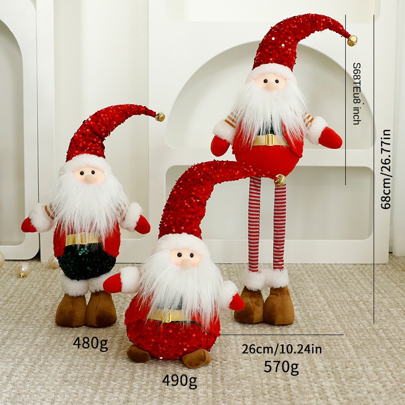 Standalone Christmas Standing Stretch Dolls, Hotel Window Display Snowman Reindeer Plush Toys Decorations — image 15