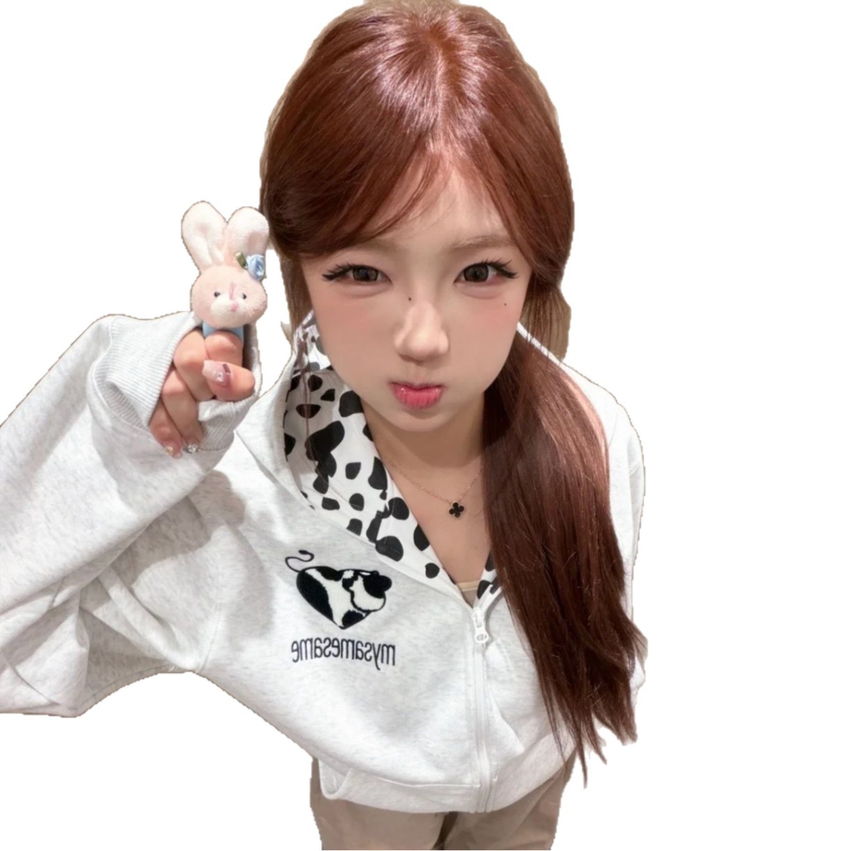 Cute Cow Ears Embroidered Hoodie for Women — image 2