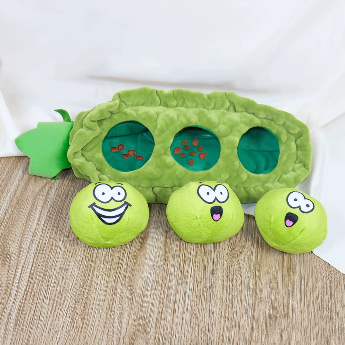 Pet Dog Snack Hiding Toys Relieve Boredom Interactive Doll Pea Pods Sets Throwing Chasing Plush Toy Slow Food Smelling Pet Ball — image 5