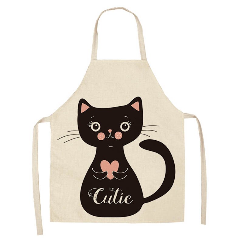 Cotton and linen creative European and American cartoon cute cat apron — image 12