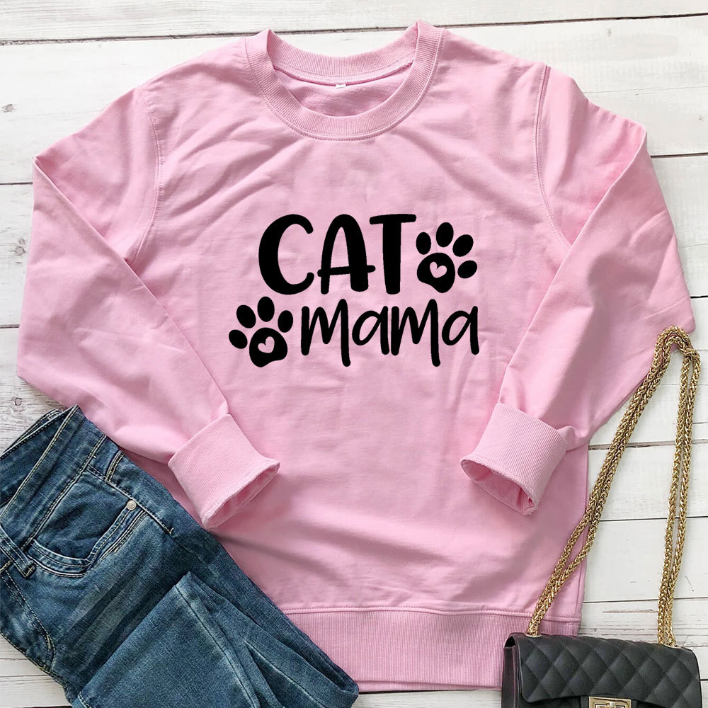Cat Mama lettering cat print — image 7