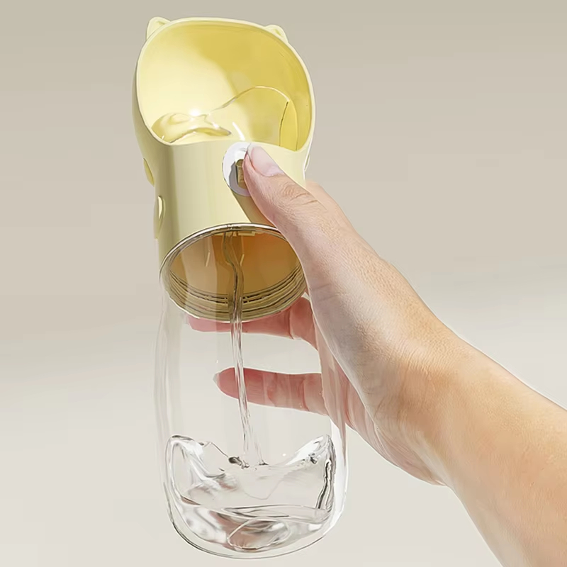 Pet Water Bottle for Small Big Dogs Cats Outdoor Leakproof Puppy Drinking Bowls with Food Container Pet Feeder — image 13