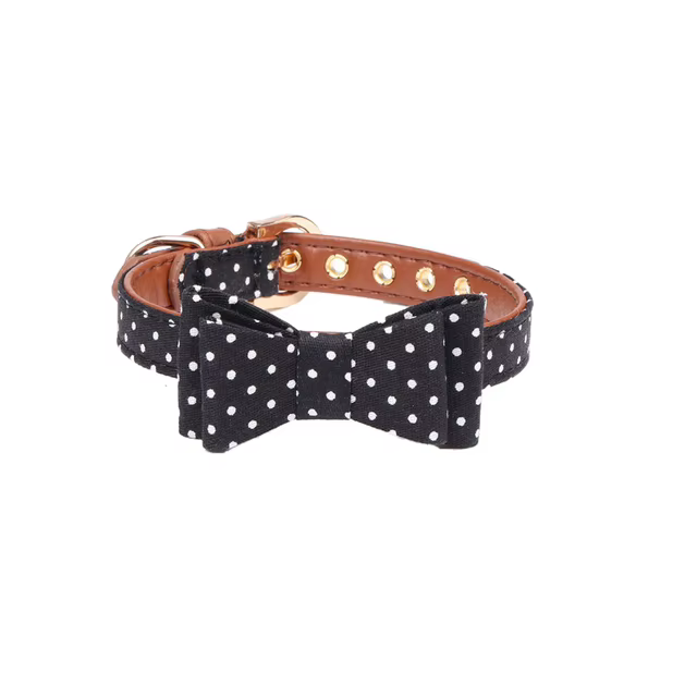 Collar y Guía para Perros Pequeños con Bandana de Cuero Suave, Adorno de Raso, Collar para Gatos - Perfecto para Chihuahuas y Animales de Compañía — imagen 8