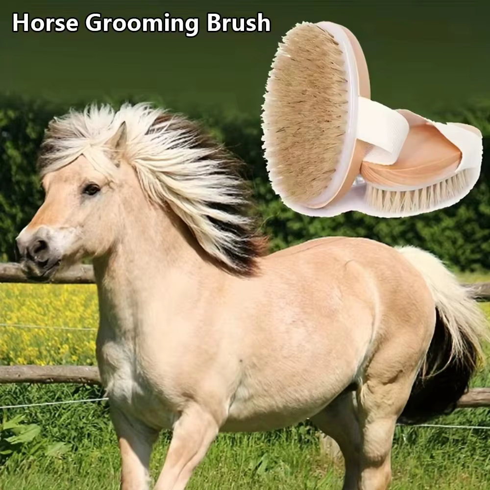 Nuevo Cepillo de Desenredado de Pelo de Caballo, Cepillo de Madera para Caballos, Herramienta de Limpieza Manual para el Cuidado Diario — imagen 2