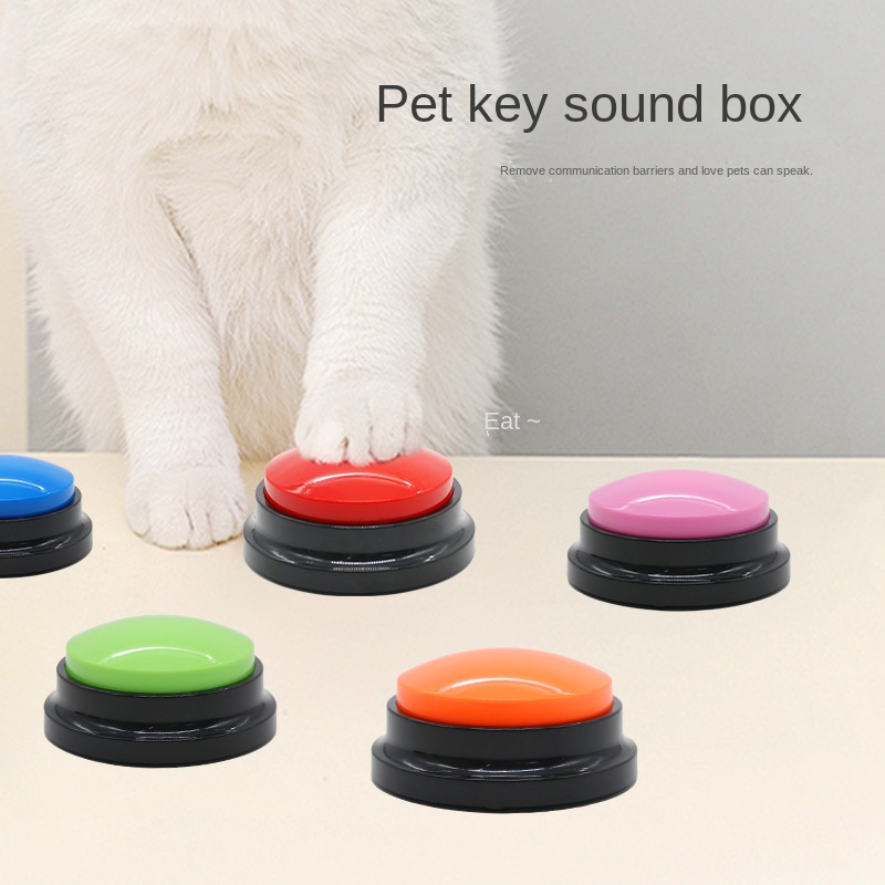 Dog Talking Button Pet Communication Key Sound Maker Cat Bell Toy Supplies Voice Recording Training Device — image 1