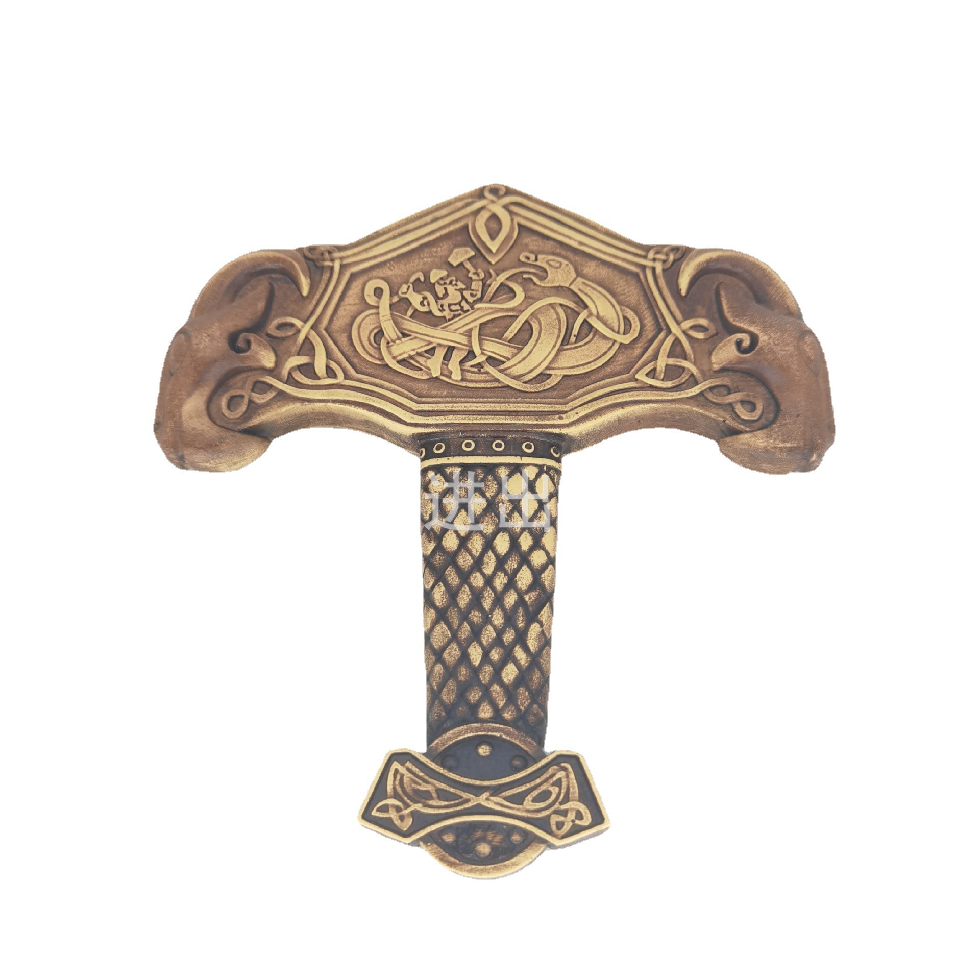Thor's Hammer Scandinavian Assat Pagan Viking Altar Thor Goat Resin Craft — image 3