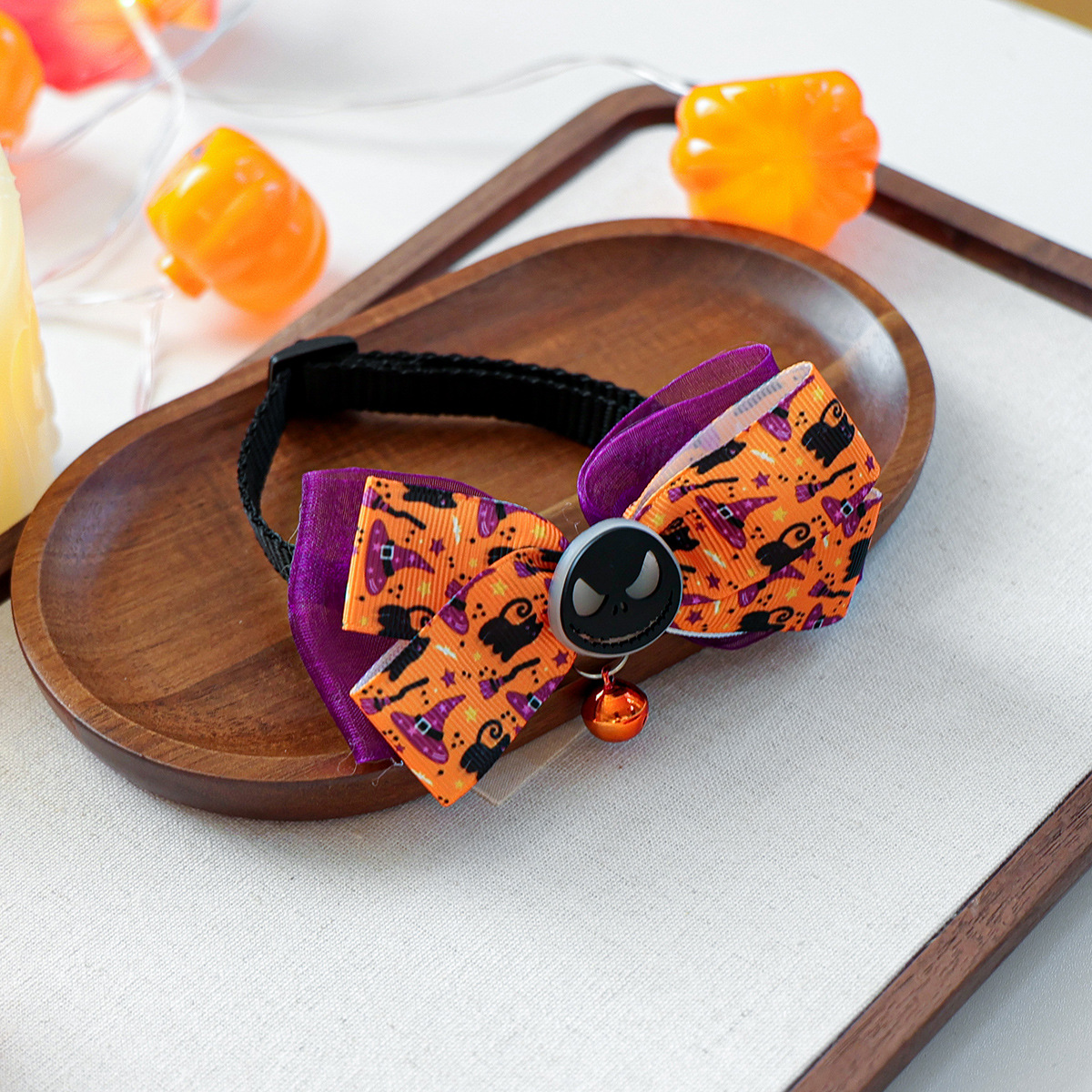 Accesorios para Mascotas Collar de Calavera o Calabaza con Luz en la Oscuridad para Perros y Gatos de Halloween — imagen 5
