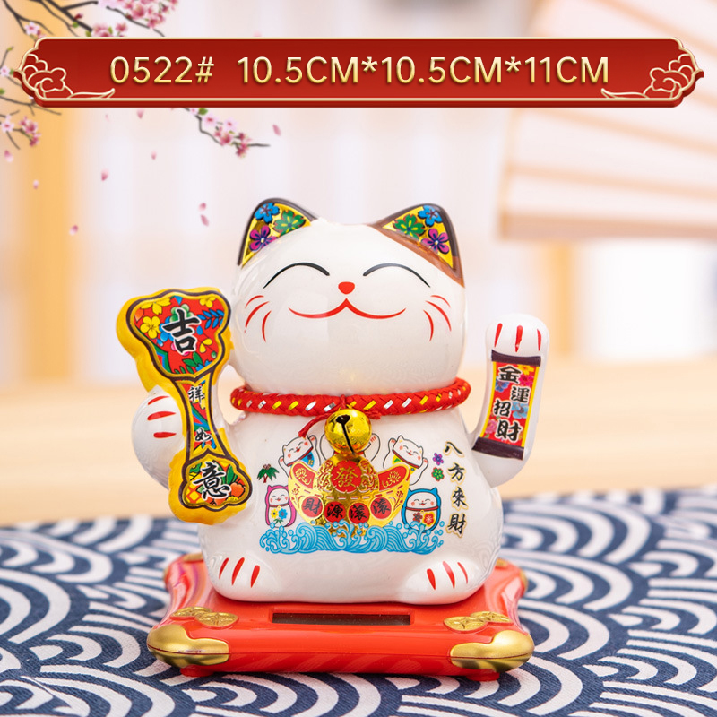Gato de suerte chino decorativo que puede mover la mano anualidad regalo para coches pequeños adornos artesanías — imagen 11