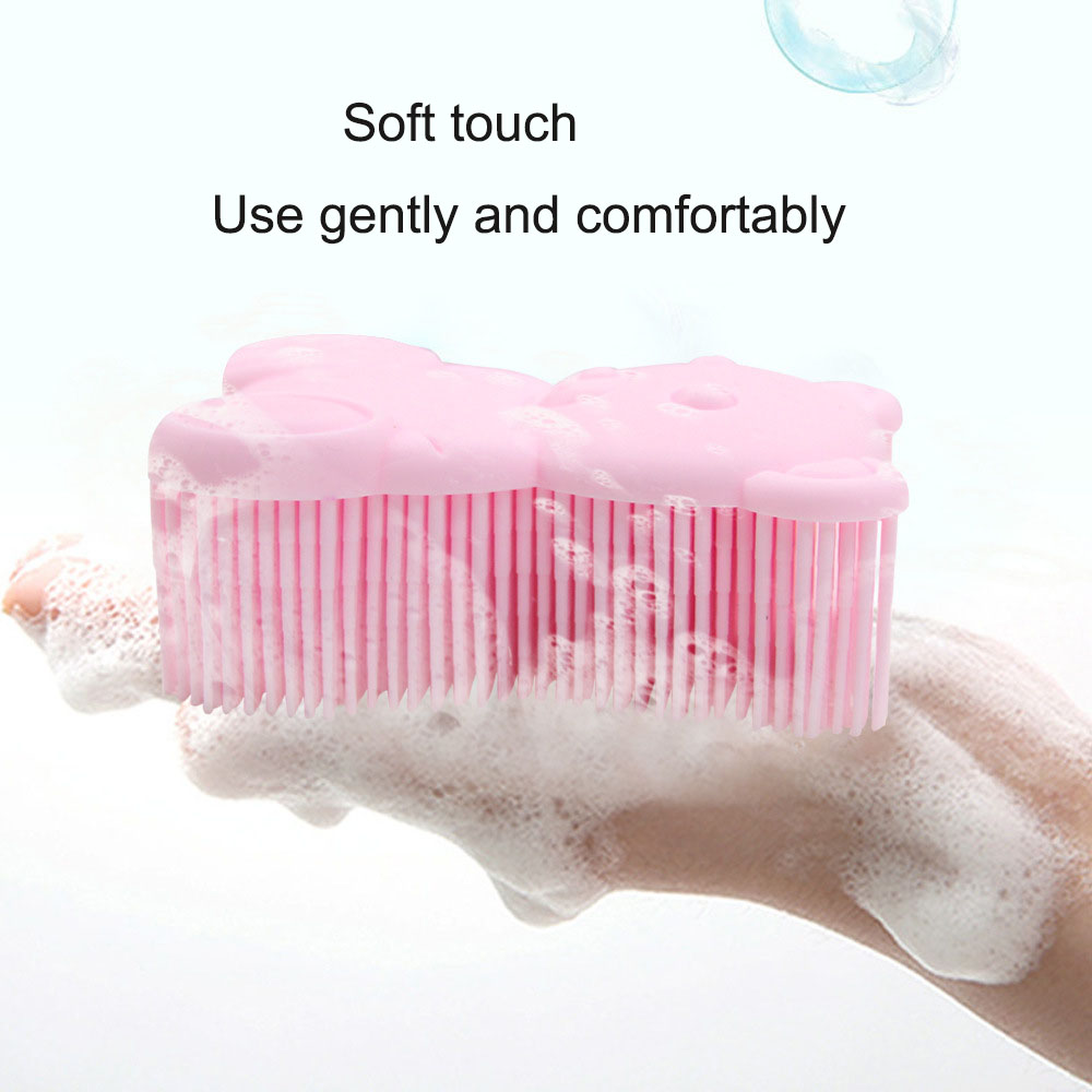 Cartoon teddy bear shampoo brush silicone shower brush — image 3