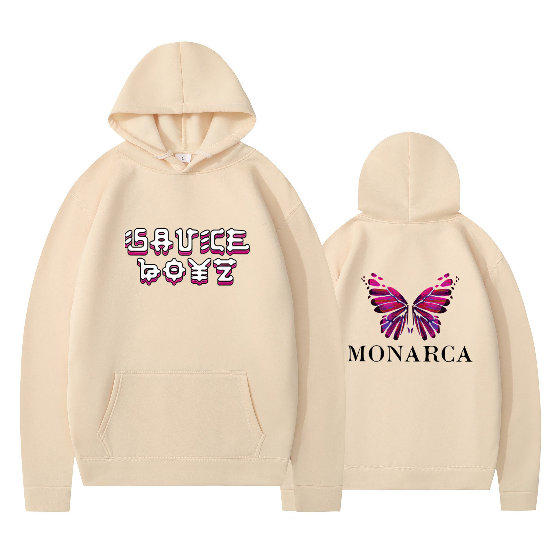 Hiphop Butterfly Print Hoodie Unisex Long Sleeve Sweatshirt Casual Top — image 15