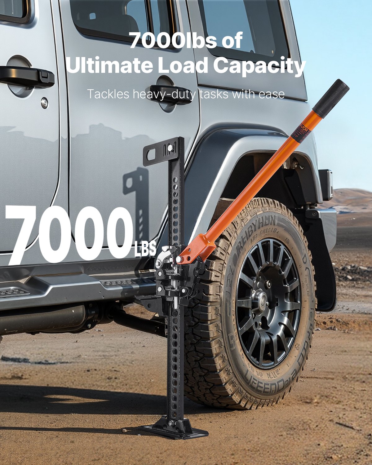 Farm Jack, 42" Utility High Lift Farm Jack, 3.18 Ton (7, 000 Lbs) Capacity Ratcheting Off Road Utility Jacks, Heavy-Duty Lift Jacks With 5.12"-36.6" Lifting Range For Tractor, Truck, SUV — imagen 2