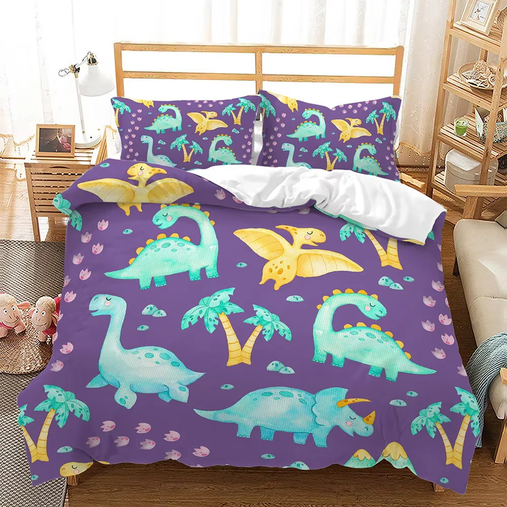 Cama de Esqueleto de Dinosauro Roar para Niños Adolescentes Jovenes Cubierta de Edredón Tamaño Twin Sofía y Suave Microfibra Decoración del Hogar Regalo de Cumpleaños — imagen 5
