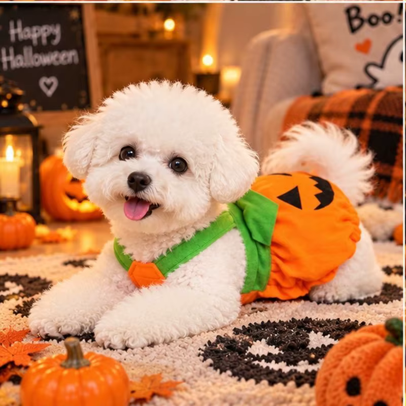 Dog Clothes Pet Costume Pumpkin Harness Dress Halloween Puppy Cat Clothing Teddy Small Medium Dogs Outfit Vest Party Apparel — image 6