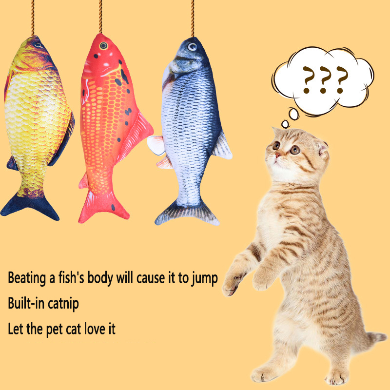 Electric Fish Will Jump, Simulating Fish Glow, Charging, Rocking Fish, Playing Cat Pet Toy — image 2