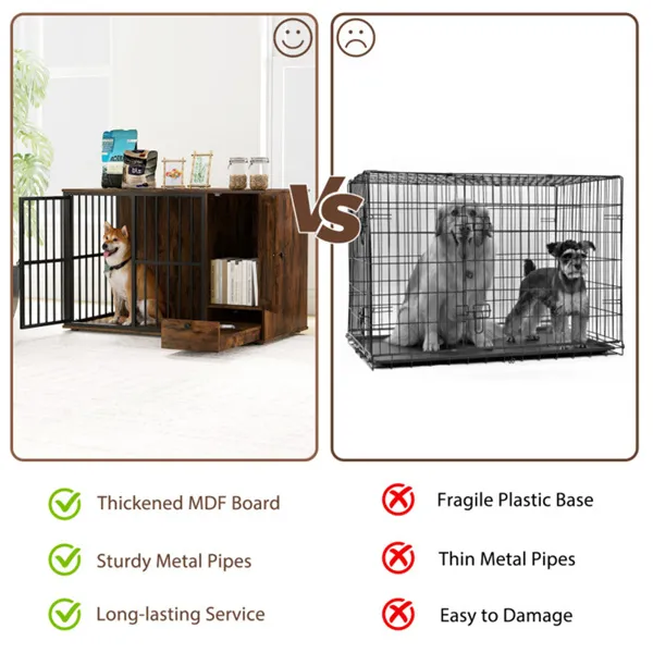 Mesa de Comedor para Perros 2 en 1 con Alimento Automático, Tubo Metálico Resistente a Mordeduras para Canes Pequeños y Medianos — imagen 4