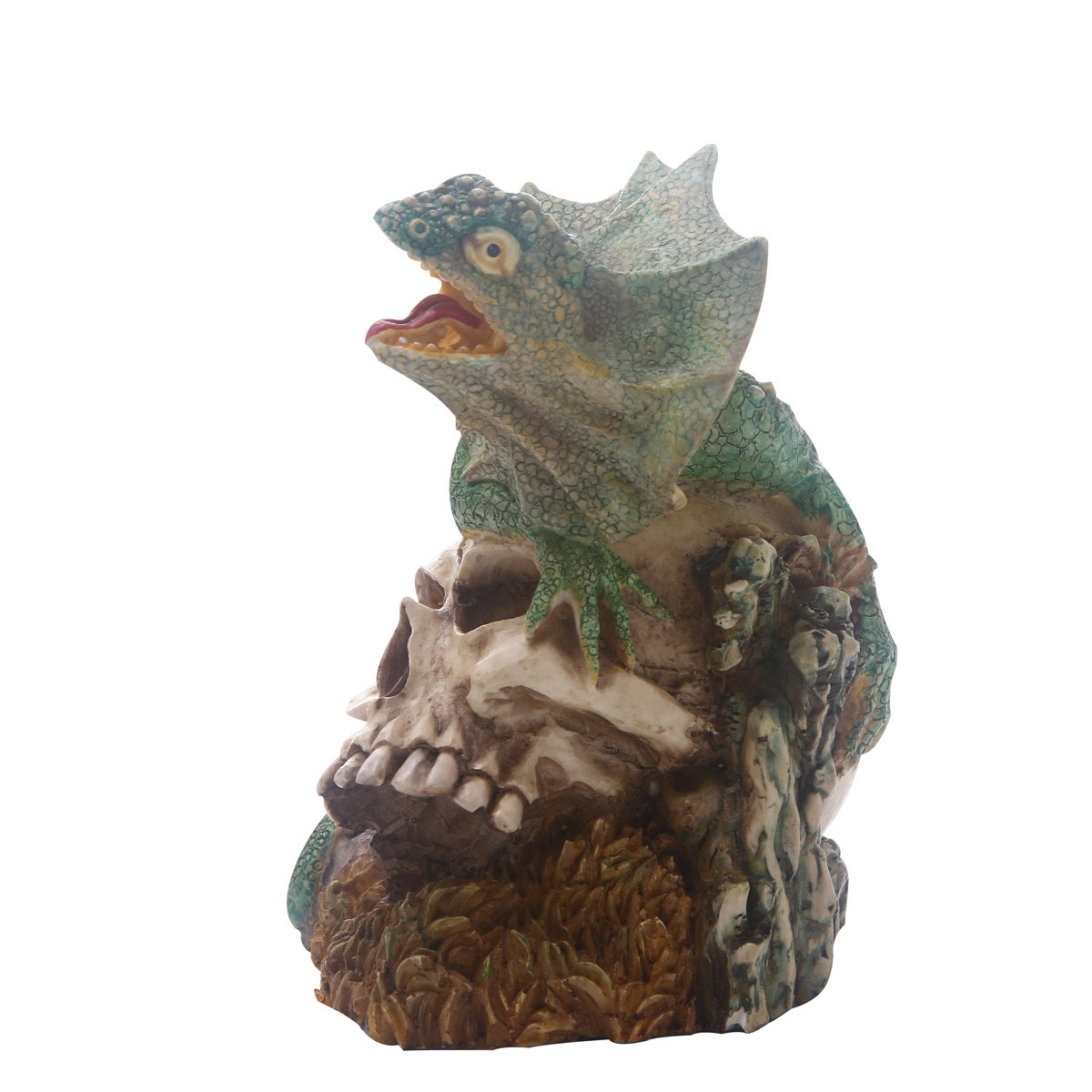 Cristal de lagarto - Figura de cráneo decorativo manual — imagen 1
