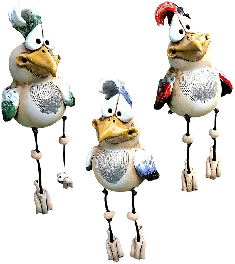 New Cute Bird Sparrow Garden Animal Statue Decorative Resin Craft Ornament — image 5