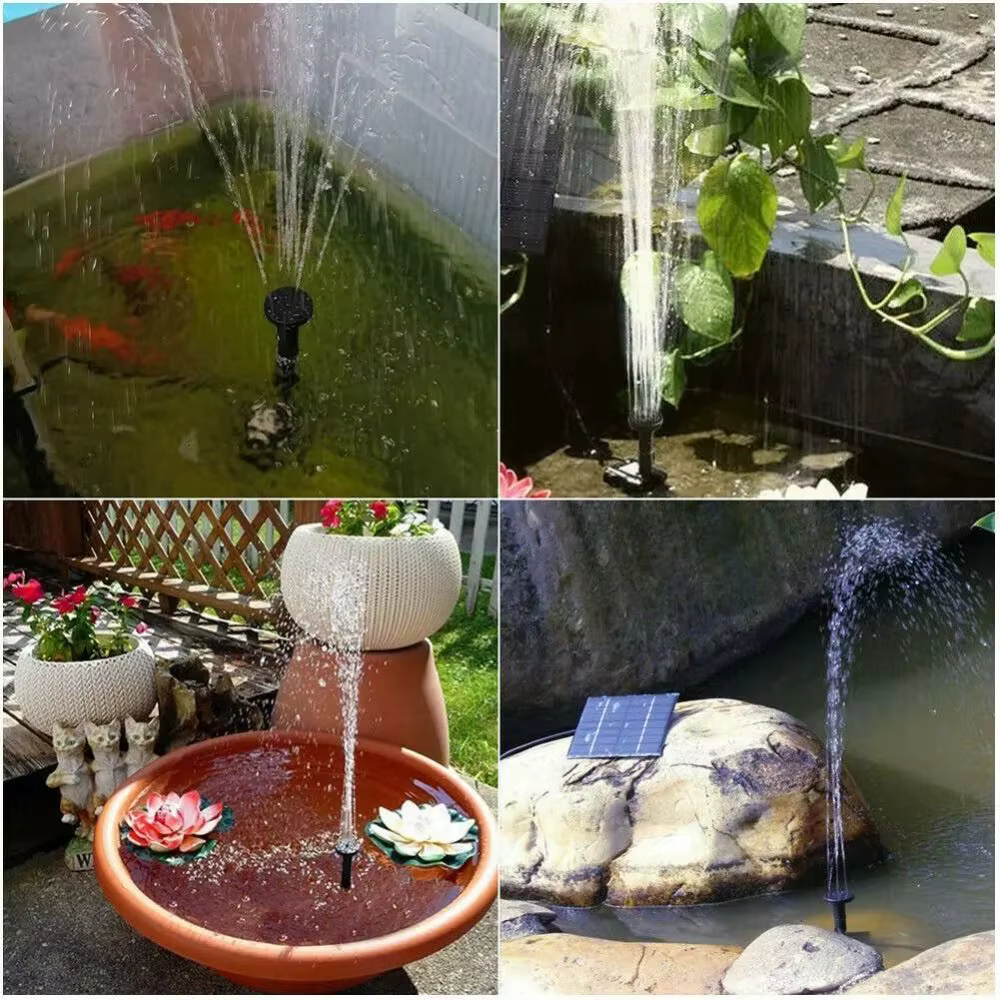 Kit de Mini Bomba de Fuente Solar 1.4W con Panel Solar, Bomba de Agua Para Jardín, Estanque, Fuente de Agua, Bebedero de Aves Interior y Exterior — imagen 3