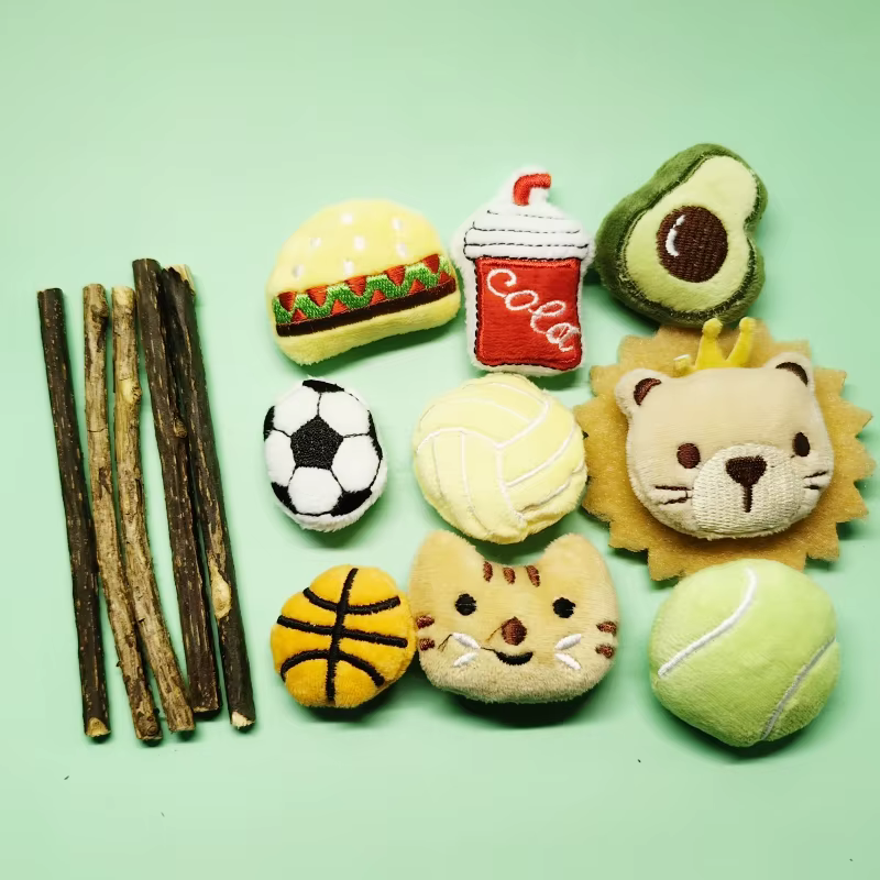 Pet Toy Set Cat Toy Set With Catmint Kitten Plush Catnip Toy With Scent Cat Mini Catnip Chewing Toy Teeth Grinding Pet Supplies — image 2