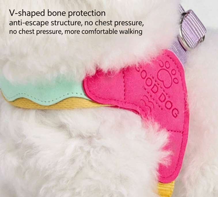 Cinturón de Vestido para Mascotas Pequeñas - Collar con Correa Anti-Escape para Perros y Gatos, Respirable — imagen 3