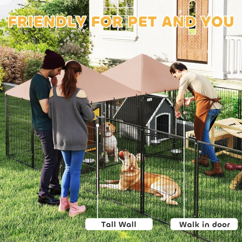 Casa para Perros al Aire Libre Grande con 2 Habitaciones, Comidas Rotativas y Altura Ajustable, Envíos de Paquetes Diferentes - Atención a las Dimensiones y Peso en los Detalles — imagen 3